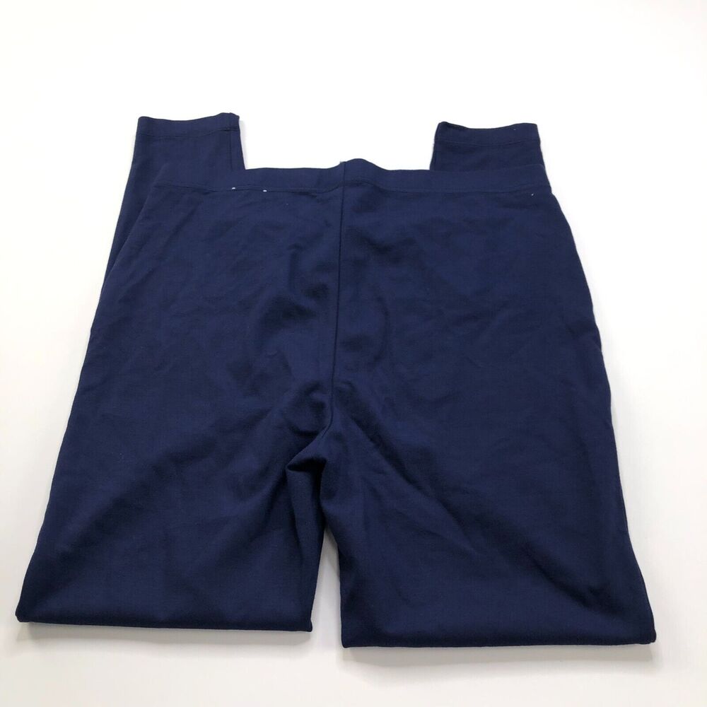 Fabulously Slimming By Chico's (Fit 32W 28L) Ponte Women's Mid Rise Pants Blue